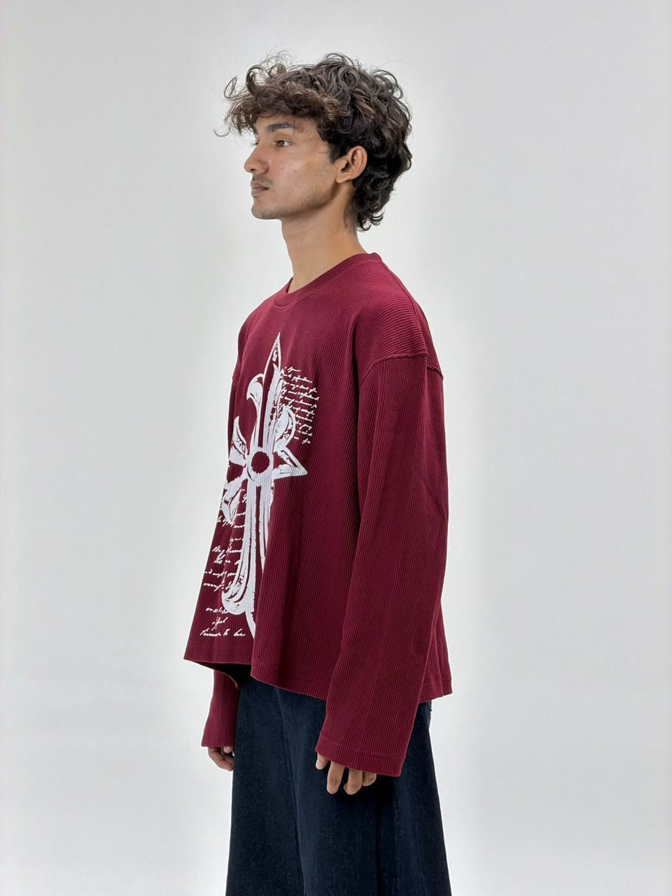 Oversized waffle Full Sleeve T-EES