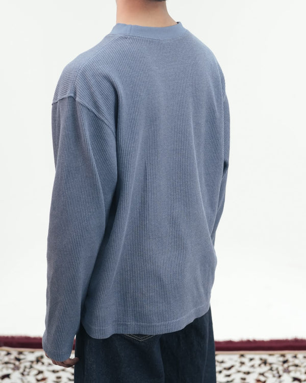 Waffle Knit Oversized Full-Sleeve T-Shirt