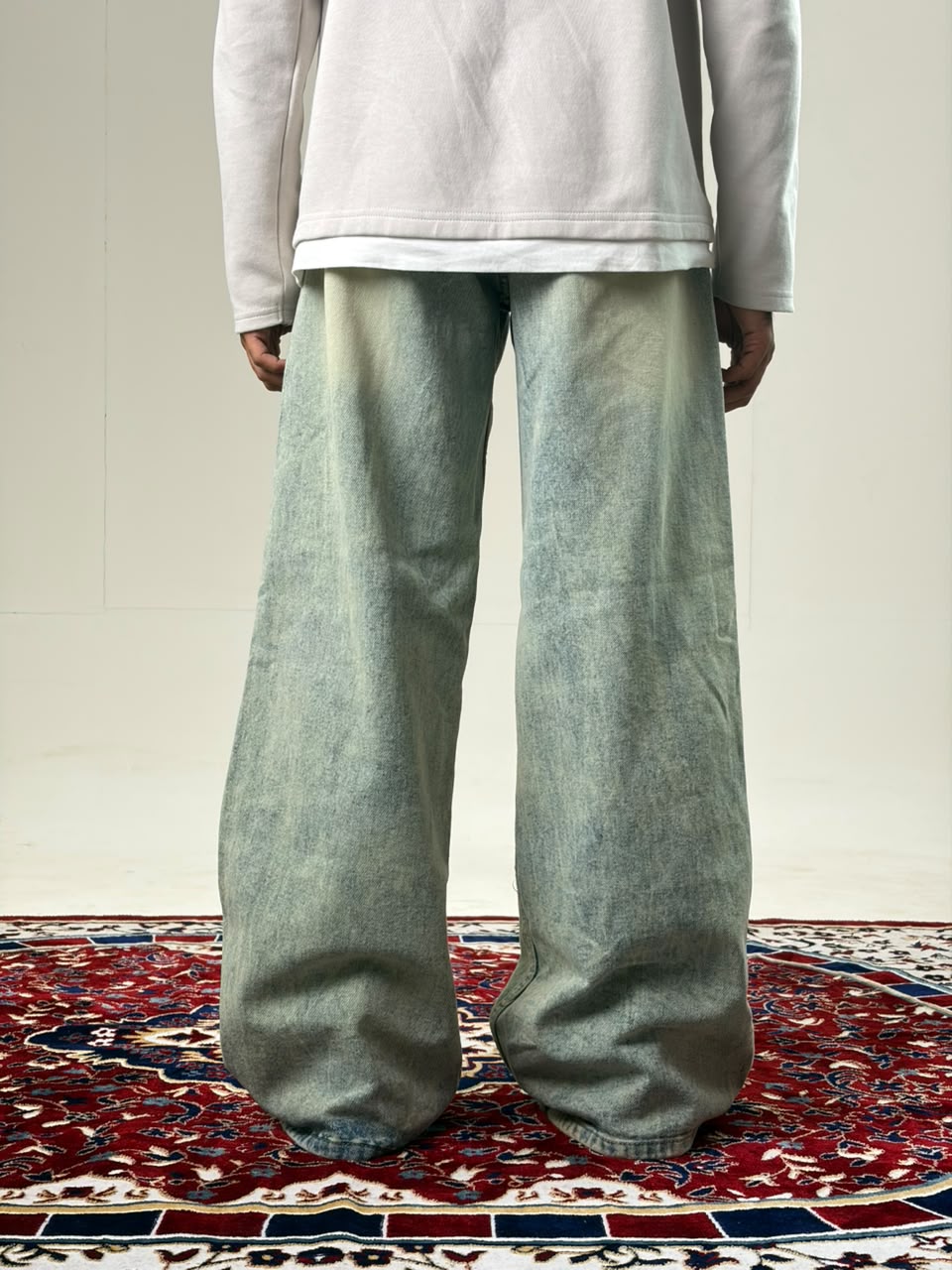 Wide-Leg Denim Jeans