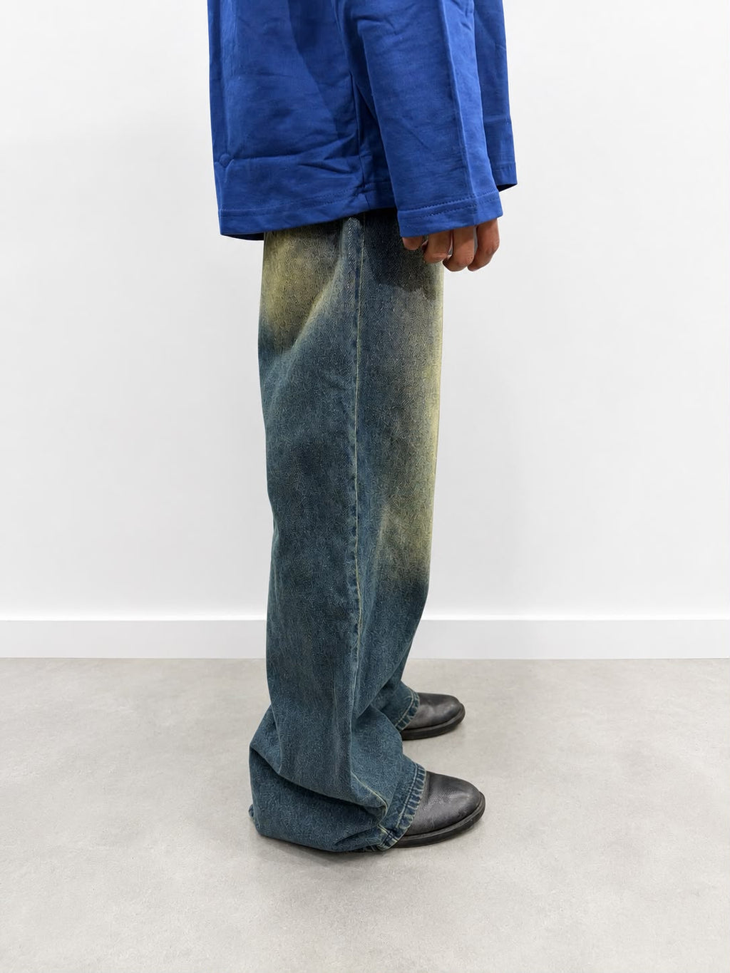 Men's  baggy wide-leg denim jeans