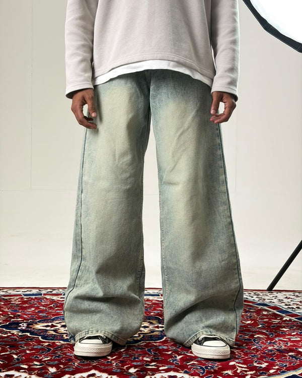 Wide-Leg Denim Jeans